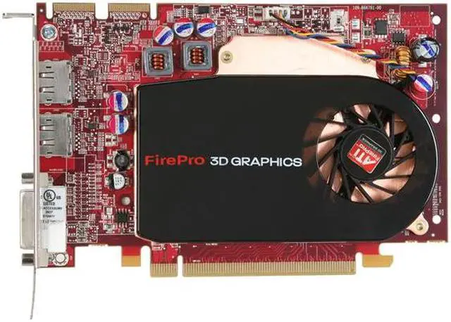Alt view image 3 of 5 - AMD FirePro V3750 100-505559 256MB 128-bit GDDR3 PCI Express 2.0 x16 Graphics Card - OEM