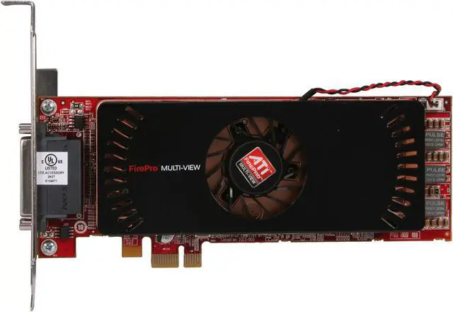 Alt view image 3 of 5 - AMD FirePro 2450 100-505589 512MB GDDR3 PCI Express x1 Low Profile Graphics Card - OEM