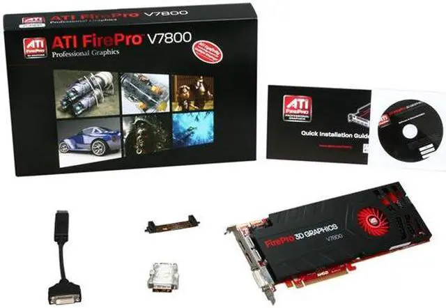 Alt view image 6 of 6 - AMD FirePro V7800 100-505604 2GB 256-bit GDDR5 PCI Express 2.0 x16 CrossFire Supported Graphics Card