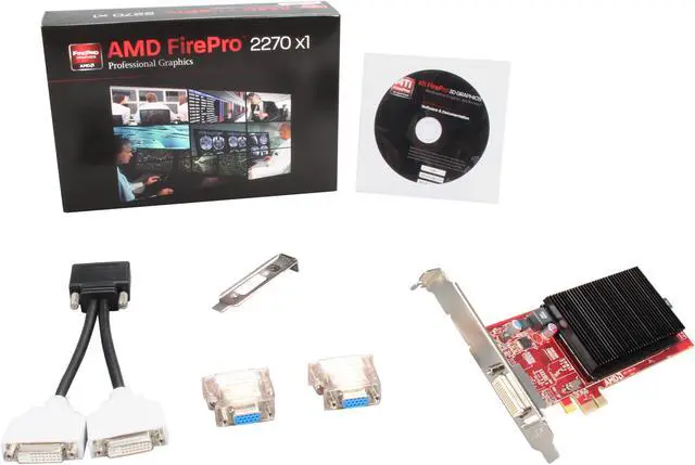 Alt view image 5 of 5 - AMD FirePro 2270 100-505972 512MB DDR3 PCI Express 2.1 x1 Low Profile Graphics Card