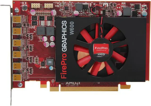 Alt view image 3 of 5 - AMD FirePro W600 100-505968 2GB 128-bit GDDR5 PCI Express 3.0 x16 Full height / half-length Graphics Card