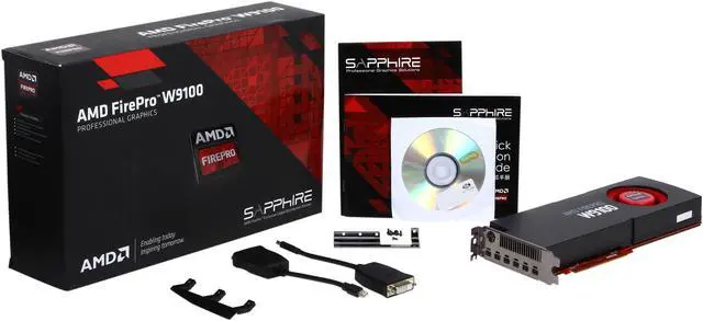 Alt view image 7 of 6 - AMD FirePro W9100 100-505725 16GB 512-bit GDDR5 PCI Express 3.0 x16 CrossFire Supported Graphics Card