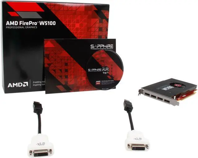 Alt view image 5 of 5 - AMD FirePro W5100 100-505737 4GB 128-bit GDDR5 PCI Express 3.0 x16 Graphics Card
