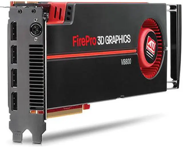 Main image of HP FirePro V8800 WL051AT 2GB 256-bit GDDR5 PCI Express 2.0 x16 CrossFire Supported Workstation Video Card