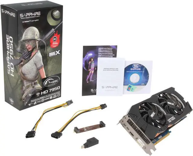 Alt view image 6 of 6 - SAPPHIRE Radeon HD 7950 3GB GDDR5 PCI Express 3.0 x16 CrossFireX Support Graphics Card 100352-2L