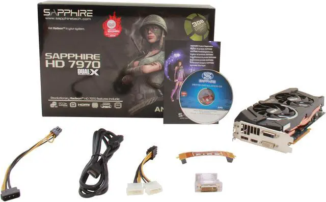 Alt view image 6 of 6 - SAPPHIRE Radeon HD 7970 3GB GDDR5 PCI Express 3.0 x16 CrossFireX Support Graphics Card 100351SR