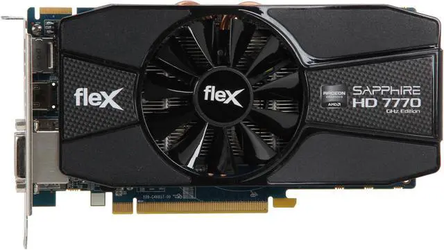 Alt view image 3 of 6 - SAPPHIRE Radeon HD 7770 1GB GDDR5 PCI Express 3.0 x16 CrossFireX Support Graphics Card 100358FLEX