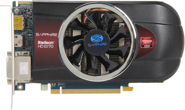 Alt view image 3 of 6 - SAPPHIRE Radeon HD 6770 1GB GDDR5 PCI Express 2.0 x16 CrossFireX Support Graphics Card 11189-08