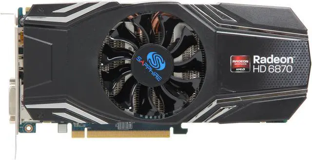 Alt view image 3 of 6 - SAPPHIRE Radeon HD 6870 1GB GDDR5 PCI Express 2.0 x16 CrossFireX Support Graphics Card 11179-09