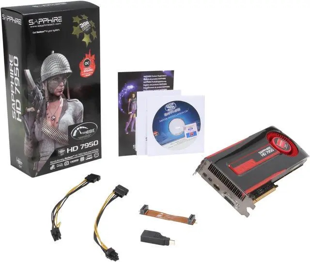 Alt view image 6 of 6 - SAPPHIRE Radeon HD 7950 3GB GDDR5 PCI-Express Graphics Card 100352-4L
