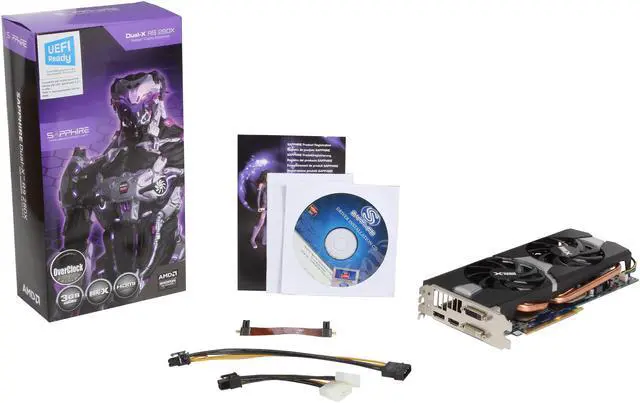 Alt view image 6 of 6 - SAPPHIRE Radeon R9 280X 3GB GDDR5 PCI Express 3.0 x16 CrossFireX Support Graphics Card 100363L