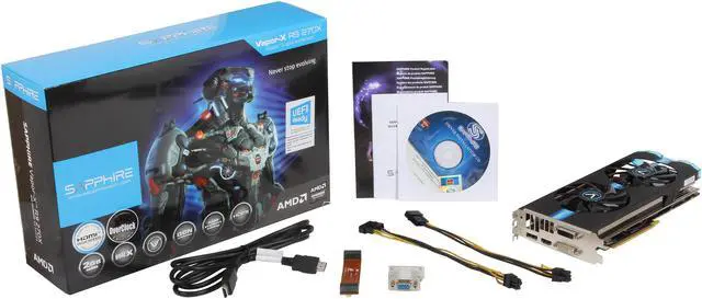 Alt view image 6 of 6 - SAPPHIRE Radeon R9 270X 2GB GDDR5 PCI Express 3.0 x16 CrossFireX Support Graphics Card 100364VXSR