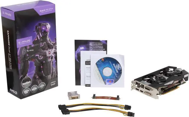 Alt view image 6 of 6 - SAPPHIRE Radeon R9 270X 2GB GDDR5 PCI Express 3.0 x16 CrossFireX Support Graphics Card 100364L