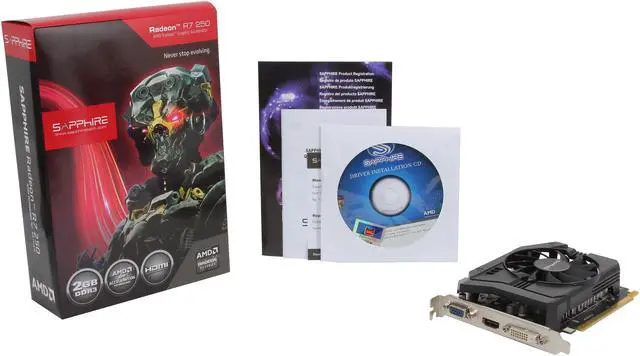 Alt view image 5 of 5 - SAPPHIRE Radeon R7 250 2GB DDR3 PCI Express 3.0 CrossFireX Support Graphics Card 100368-2GL