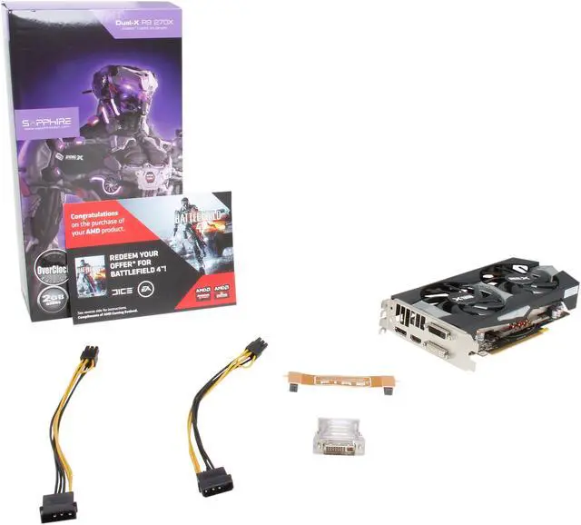 Alt view image 6 of 6 - SAPPHIRE DUAL-X Radeon R9 270X 2GB GDDR5 PCI Express 3.0 CrossFireX Support Graphics Card 100364BF4L