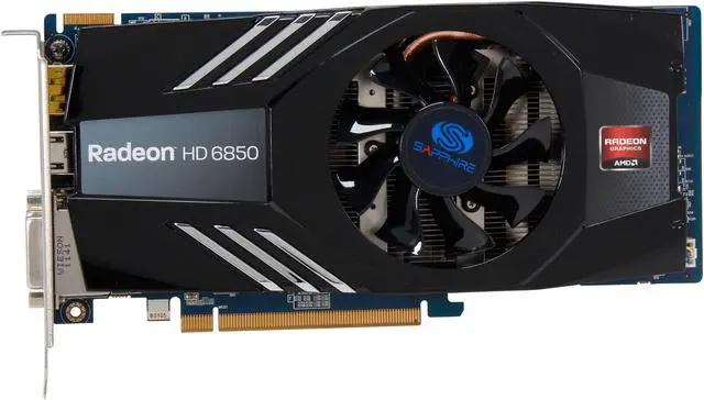 Alt view image 3 of 6 - SAPPHIRE 11180-00-CPO Radeon HD 6850 1GB 256-Bit GDDR5 PCI Express 2.0 CrossFireX Support Video Card Factory Refurbished