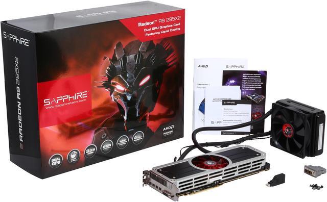 Alt view image 6 of 6 - SAPPHIRE Radeon R9 295x2 8GB GDDR5 PCI Express 3.0 CrossFireX Support Graphics Card 100360SR