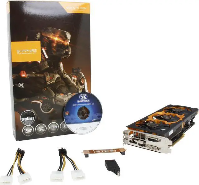 Alt view image 6 of 6 - SAPPHIRE Radeon R9 280X 3GB GDDR5 PCI Express 3.0 CrossFireX Support Graphics Card 100363-4L