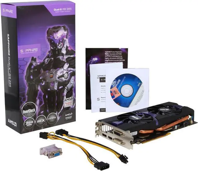 Alt view image 6 of 6 - SAPPHIRE Radeon R9 285 2GB GDDR5 PCI Express 3.0 CrossFireX Support Graphics Card 100374OCL