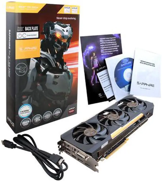 Alt view image 6 of 6 - SAPPHIRE Tri-X Radeon R9 390X 8GB GDDR5 PCI Express 3.0 CrossFireX Support Graphics Card 100381OC-2L