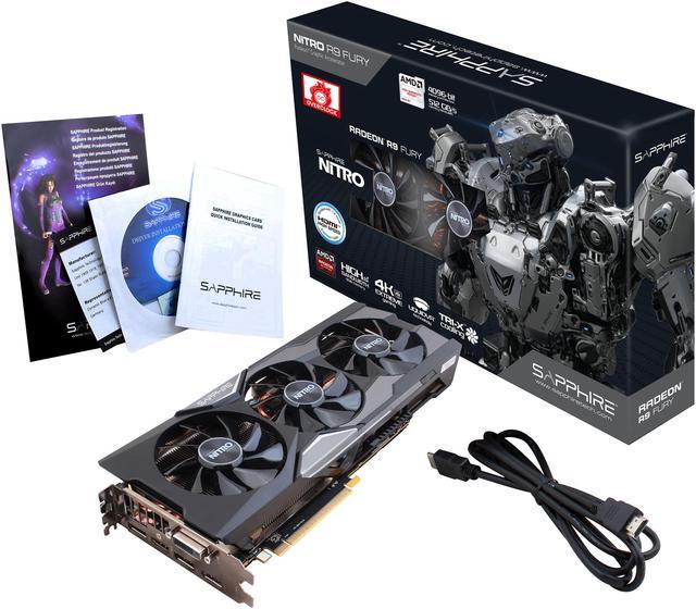 Alt view image 6 of 6 - SAPPHIRE NITRO Radeon R9 Fury 4GB HBM PCI Express 3.0 x16 Graphics Card 100379NTOC+SR