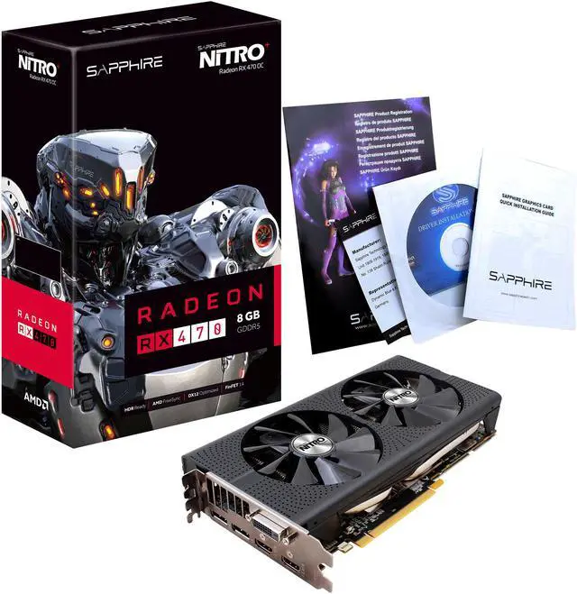 Alt view image 6 of 6 - SAPPHIRE NITRO+ Radeon RX 470 8GB GDDR5 PCI Express 3.0 x16 Graphics Card 100407NT+8GOCL