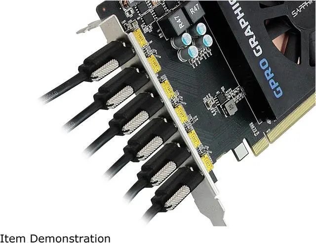 Alt view image 5 of 6 - SAPPHIRE GPRO 6200 Graphics Core Next (GCN) 4GB GDDR5 PCI Express 3.0 Low Profile Graphics Card 32258-00-20G