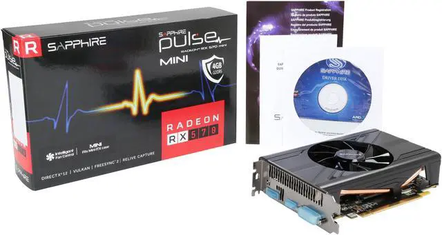 Alt view image 6 of 6 - Sapphire PULSE ITX Radeon RX 570 4GB GDDR5 PCI-E HDMI / DVI-D / DP (UEFI), 100412P4GML