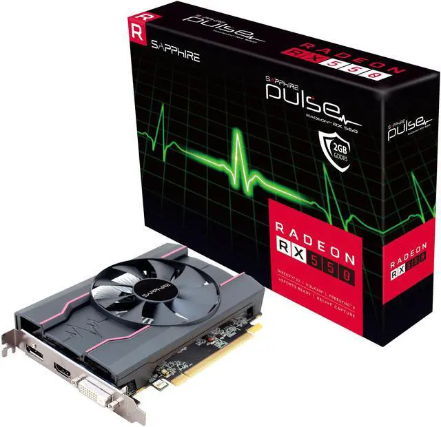 Alt view image 4 of 5 - SAPPHIRE Radeon RX 550 DirectX 12 100414P2GL 2GB 128-Bit GDDR5 Video Card