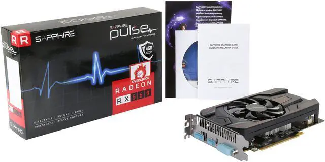 Alt view image 7 of 6 - SAPPHIRE PULSE Radeon RX 560 4GB GDDR5 PCI Express 3.0 CrossFireX Support ATX Graphics Card 100413P4GOCL