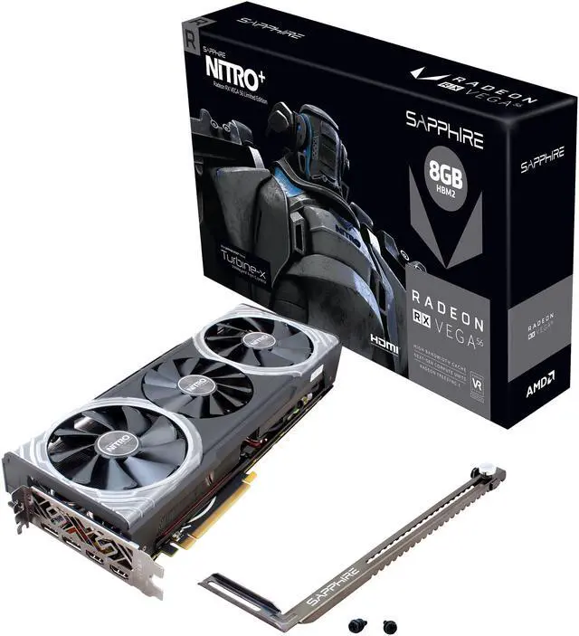 Alt view image 6 of 7 - SAPPHIRE NITRO+ Radeon RX Vega 56 8GB HBM2 PCI Express 3.0 CrossFireX Support ATX Graphics Card 100420NT+LESR