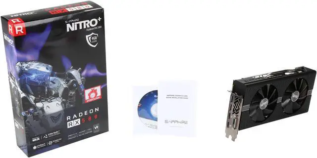Alt view image 6 of 6 - SAPPHIRE NITRO+ Radeon RX 580 4GB GDDR5 CrossFireX Support ATX Graphics Card 100411NT+4G-2L