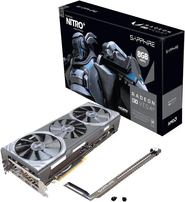 Alt view image 7 of 8 - SAPPHIRE NITRO+ Radeon RX Vega 64 8GB HBM2 PCI Express 3.0 Graphics Card 100410NT+SR