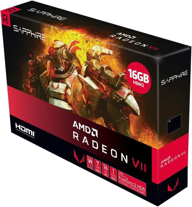 Alt view image 5 of 5 - SAPPHIRE Radeon VII 16GB HBM2 PCI Express 3.0 x16 ATX Graphics Card 21291-01-40G