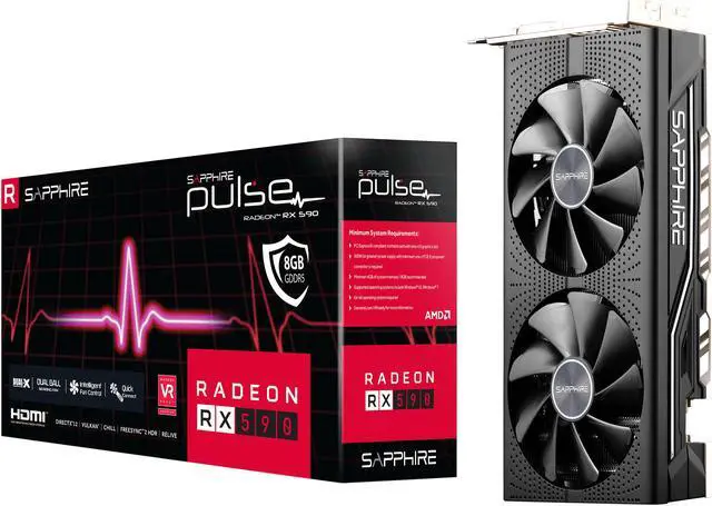 Alt view image 6 of 7 - Sapphire Radeon PULSE RX 590 8GB GDDR5 PCI-E Dual HDMI / DVI-D / Dual DP w/ Backplate