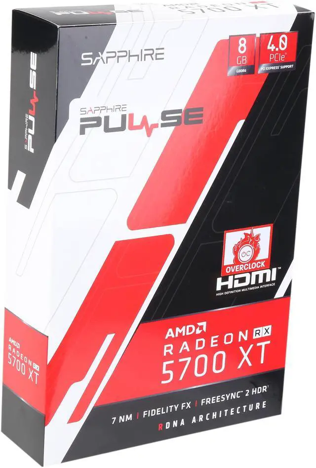 Alt view image 9 of 9 - SAPPHIRE PULSE Radeon RX 5700 XT 8GB GDDR6 PCI Express 4.0 x16 ATX Graphics Card 100416P8GL