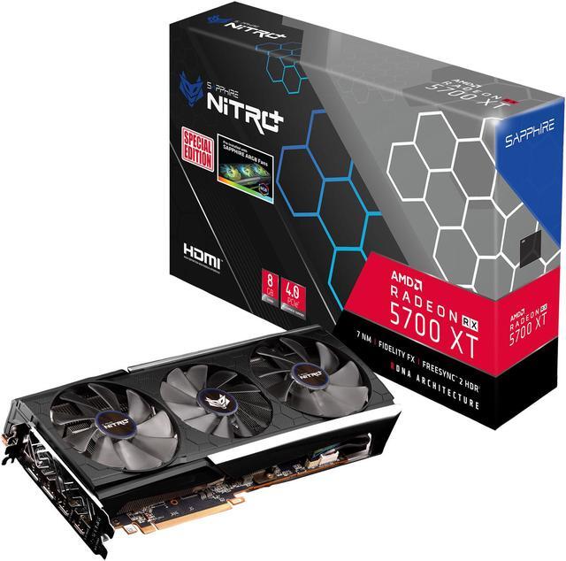 Alt view image 7 of 8 - SAPPHIRE NITRO+ Radeon RX 5700 XT 8GB GDDR6 PCI Express 4.0 x16 ATX Graphics Card 100416NT+SESR