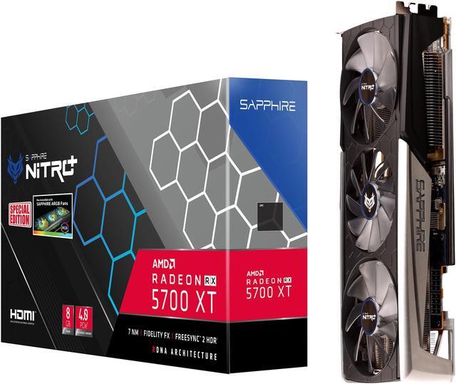 Alt view image 8 of 8 - SAPPHIRE NITRO+ Radeon RX 5700 XT 8GB GDDR6 PCI Express 4.0 x16 ATX Graphics Card 100416NT+SESR