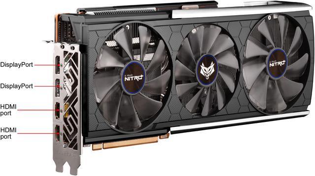 Alt view image 4 of 8 - SAPPHIRE NITRO+ Radeon RX 5700 XT 8GB GDDR6 PCI Express 4.0 x16 ATX Graphics Card 100416NT+SESR