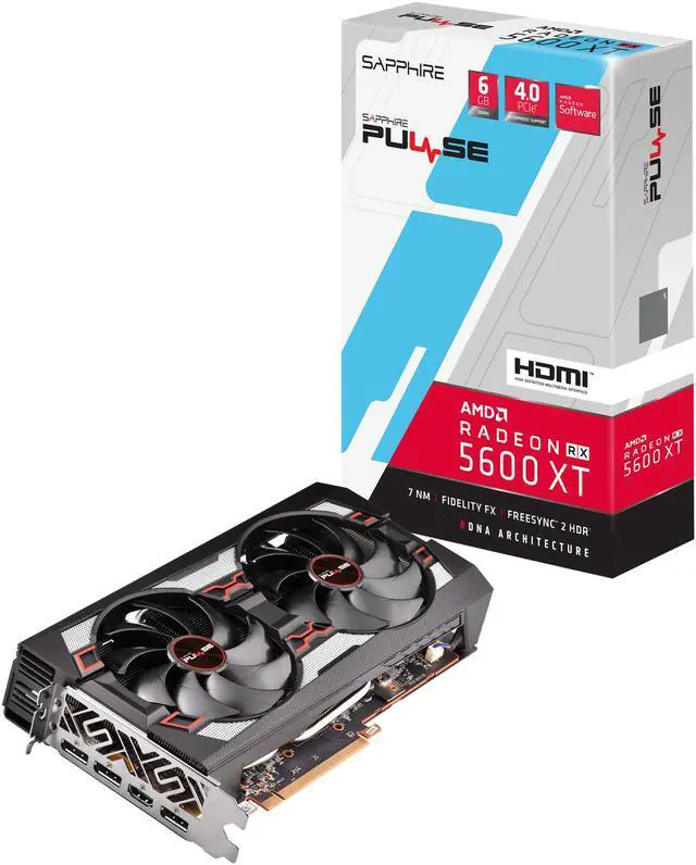 Alt view image 10 of 11 - SAPPHIRE PULSE Radeon RX 5600 XT 6GB GDDR6 PCI Express 4.0 ATX Graphics Card 11296-01-20G