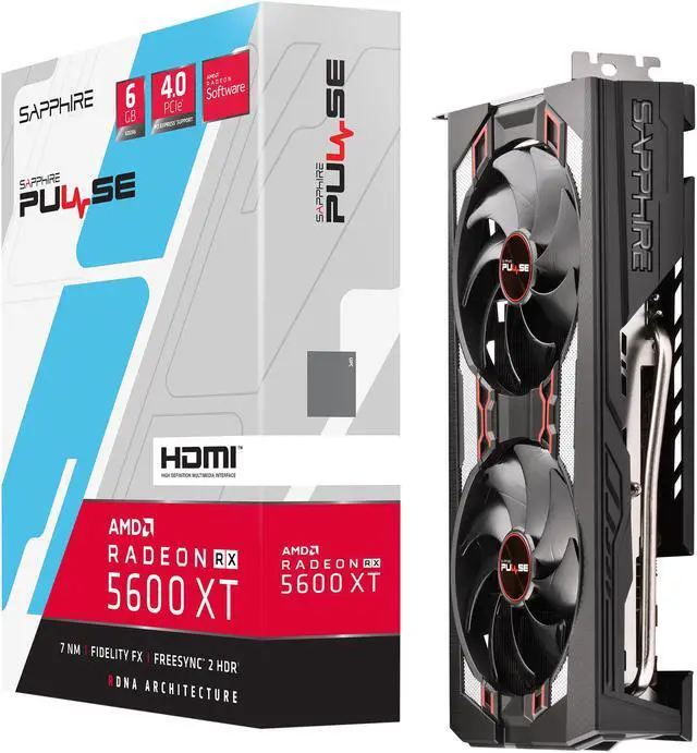 Alt view image 9 of 11 - SAPPHIRE PULSE Radeon RX 5600 XT 6GB GDDR6 PCI Express 4.0 ATX Graphics Card 11296-01-20G