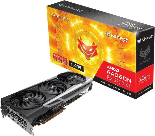 Alt view image 9 of 10 - Sapphire Nitro+ AMD Radeon RX 6700 XT Gaming OC 12GB GDDR6 HDMI / Triple DP (11306-01-20G)