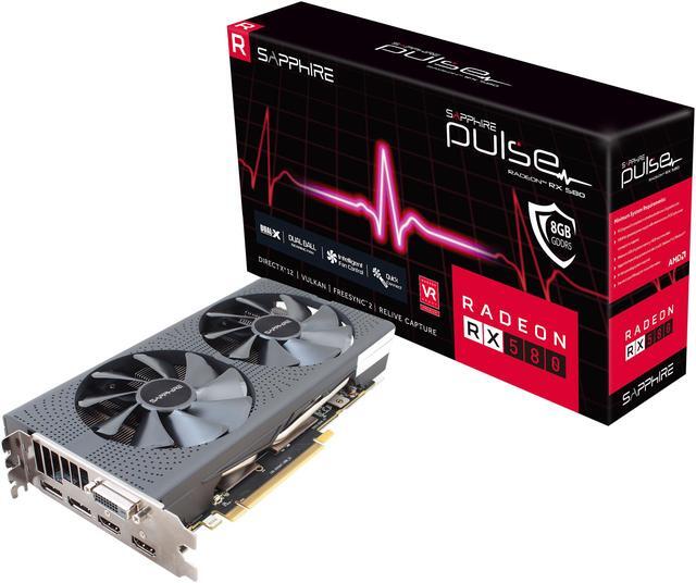 Alt view image 8 of 9 - SAPPHIRE PULSE Radeon RX 580 8GB GDDR5 PCI Express 3.0 x16 CrossFireX Support ATX Graphics Card 11265-05-20T