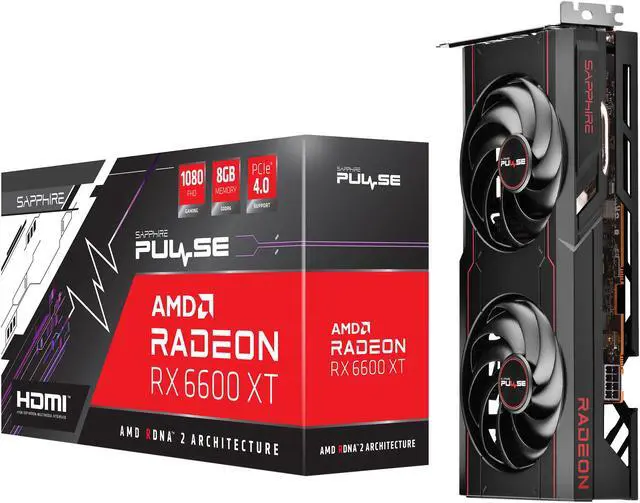 Alt view image 8 of 8 - SAPPHIRE Pulse Radeon RX 6600 XT 8GB GDDR6 PCI Express 4.0 ATX Graphics Card 11309-03-20G