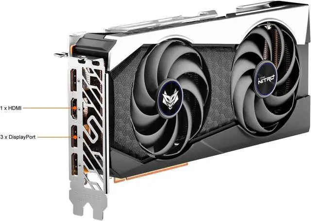 Alt view image 4 of 8 - SAPPHIRE NITRO+ Radeon RX 6600 XT 8GB GDDR6 PCI Express 4.0 ATX Graphics Card 11309-01-20G
