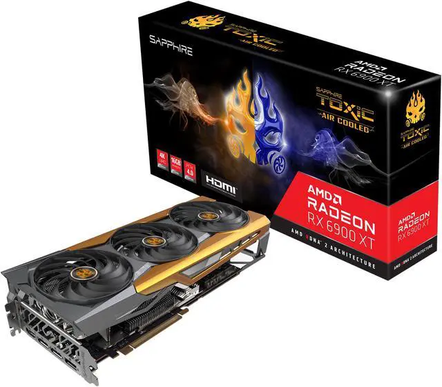 Alt view image 16 of 19 - Sapphire TOXIC AMD Radeon RX 6900 XT Air Cooled Gaming Graphics Card with 16GB GDDR6, AMD RDNA 2 (11308-11-20G)