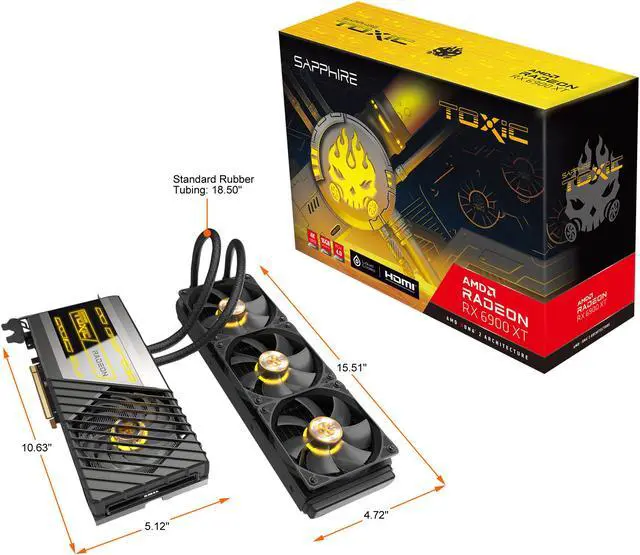 Alt view image 14 of 15 - SAPPHIRE Toxic Radeon RX 6900 XT 16GB GDDR6 PCI Express 4.0 ATX Graphics Card 11308-13-20G