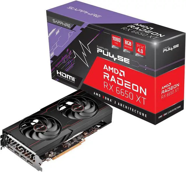 Alt view image 7 of 7 - SAPPHIRE PULSE Radeon RX 6650 XT 8GB GDDR6 PCI Express 4.0 ATX Graphics Card 11319-03-20G