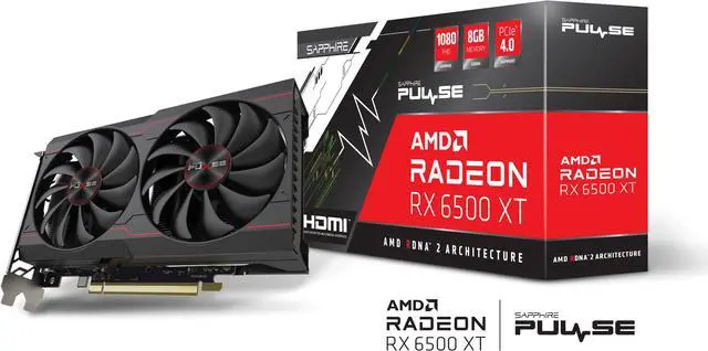 Alt view image 6 of 8 - SAPPHIRE PULSE Radeon RX 6500 XT 8GB GDDR6 PCI Express 4.0 ATX Graphics Card 11314-03-20G