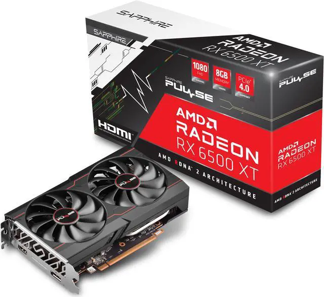 Alt view image 7 of 8 - SAPPHIRE PULSE Radeon RX 6500 XT 8GB GDDR6 PCI Express 4.0 ATX Graphics Card 11314-03-20G